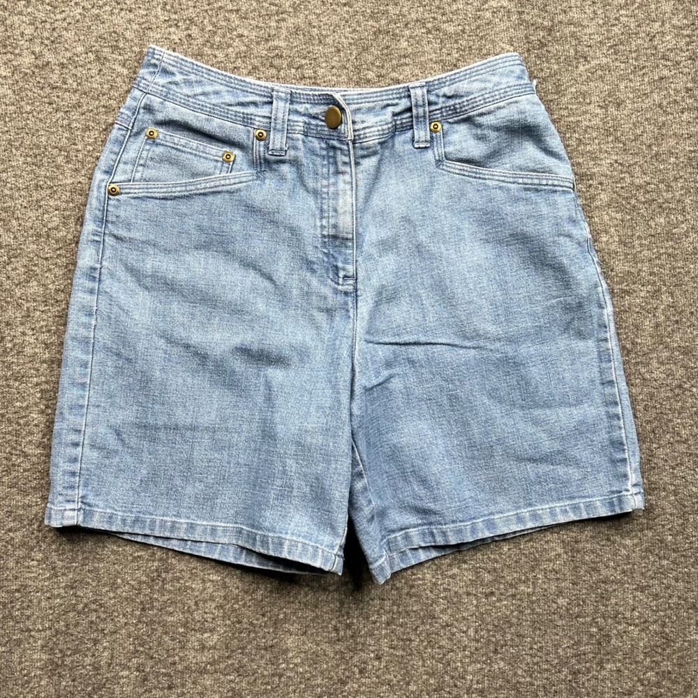 Talbots Shorts‎ Womens 2 Light Blue Denim Stretch High Rise Five Pocket Casual